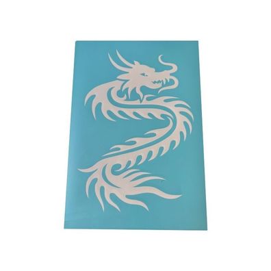 Airbrush Klebeschablone Schablone Stencil Film Set Drache 12 Mask blau transparent