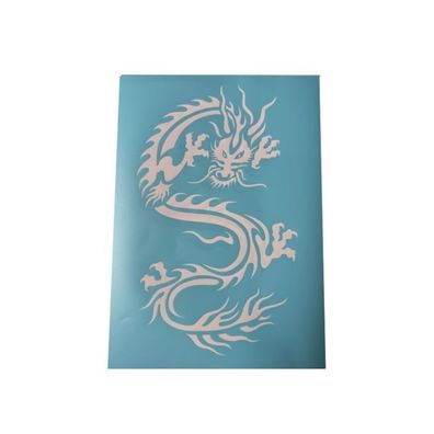 Airbrush Klebeschablone Schabonen Stencil Film Set Drache 6 Mask blau transparent