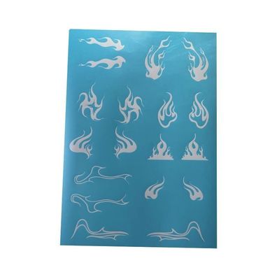 Airbrush Klebeschablonen Schablonen Set Modellbau flames Set 1