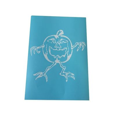 Airbrush Klebeschablonen Schablonen Helloween Set 1 Kürbis Stencil Sign Mask blau