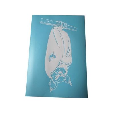 Airbrush Klebeschablonen Schablone Helloween Set 5 Fledermaus groß Sign Mask blau