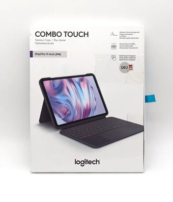 Logitech Combo Touch mit Trackpad für iPad Pro 11" (M4, 2024) - DE-Layout