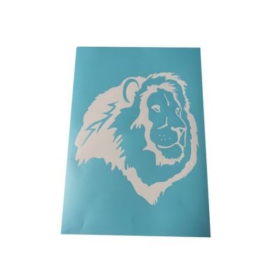 Airbrush Klebeschablone Schablonen Set Löwe Mask blau transparent