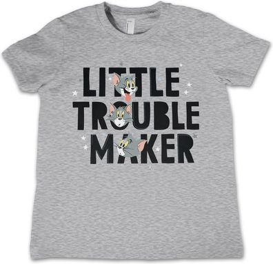 Tom &amp; Jerry Little Trouble Maker Kids T-Shirt Kinder Heather-Grey
