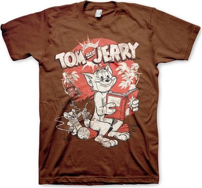Tom &amp; Jerry Vintage Comic T-Shirt Brown