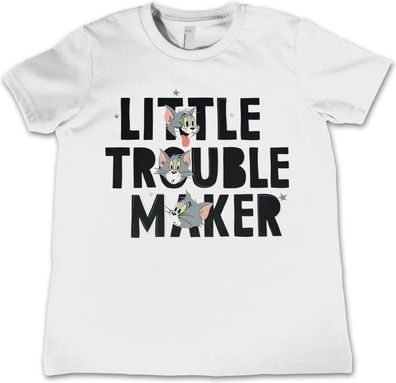 Tom &amp; Jerry Little Trouble Maker Kids T-Shirt Kinder White