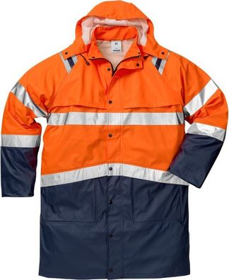 Fristads Warnschutz-Jacke High Vis Regenmantel Kl. 3 4634 RS Warnschutz-Orange/Marine