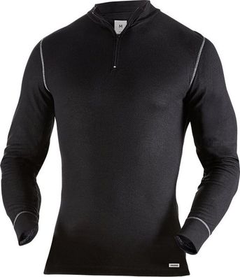 Fristads Longsleeve Zipper-T-Shirt Langarm 789 OF Schwarz