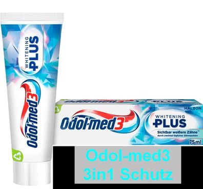 Odol med 3 Zahncrme Whitening Plus 3in1 Schutz 24h 75 ml