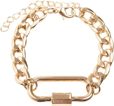 Urban Classics Fastener Bracelet Gold