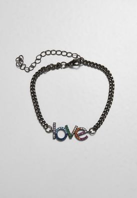 Urban Classics Love Necklace Gunmetal