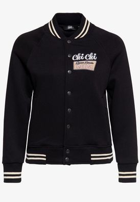 Queen Kerosin College Sweatjacke QKI14021 Schwarz