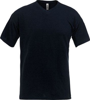 Fristads Kurzarm T-Shirt Acode T-Shirt mit V-Ausschnitt 1913 BSJ Dunkelmarine