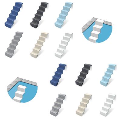 Treppe Eleganz 60, versch. Farben, versch. Befestigung