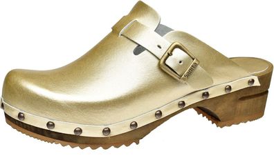 Sanita Damen Clogs Wood-Krisla Open 478005