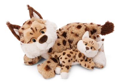 Liegendes Kuscheltier Luchs Mutter & Kind, 49812, NICI