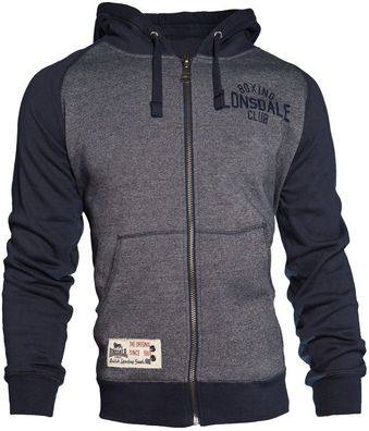 Lonsdale Slough Kapuzensweatjacke mit Reißverschluss schmale Passform