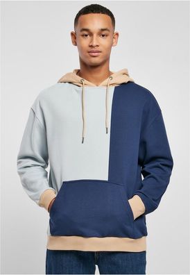 Urban Classics Sweatshirt Oversized Color Block Hoody Summerblue/Darkblue
