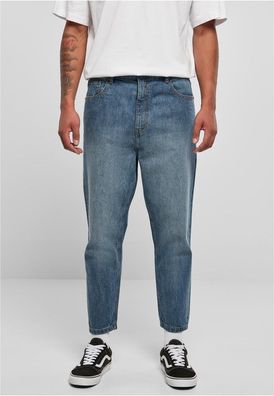 Urban Classics Hose Cropped Tapered Jeans Middeepblue