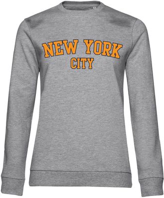 New York City Baseball Girly Sweatshirt Damen Heather-Grey