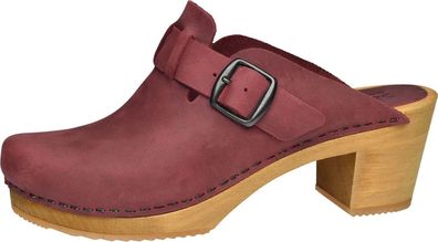 Sanita Damen Clog Wood-Malulo Square Open 476200
