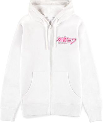 Hatsune Miku - Women's Zipper Hoodie (kangaroo pocket) White