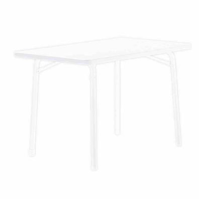Klapptisch, 115x70 cm, weiß, U-Bügel Gestell Stahrohrgestell, Mecalit-Pro-Platte