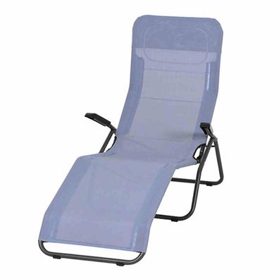 Anco Kippliege anthrazit / taubenblau Stahl anthrazit / Textilbezug taubenblau