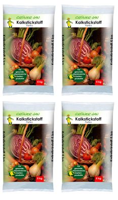4er Set Kalkstickstoffdünger 5kg Kalk Stickstoff Dünger Kompost Nährstoffdünger