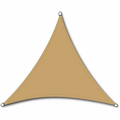 Solino Sonnensegel sand 180g/m² HDPE, 3-eckig, 3,6x3,6x3,6m