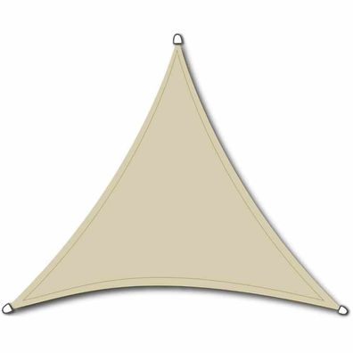 Solino Sonnensegel ecru 180g/m² HDPE, 3-eckig, 3,6x3,6x3,6m