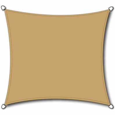 Solino Sonnensegel sand 180g/m² HDPE, quadratisch, 3,6x3,6m