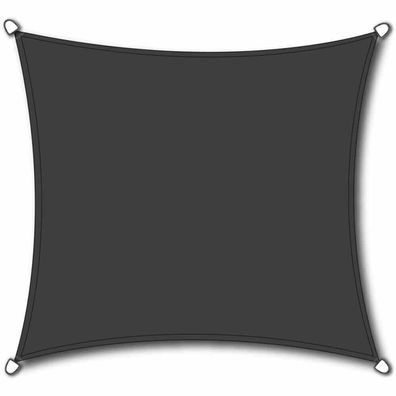 Solino Sonnensegel grau 180g/m² HDPE, quadratisch, 3,6x3,6x3,6x3,6m