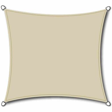 Solino Sonnensegel ecru 180g/m² HDPE, quadratisch, 3,6x3,6x3,6x3,6m
