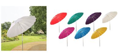 Alu-Sonnenschirm mit Knickgelenk 215cm Strandschirm Gartenschirm Balkon