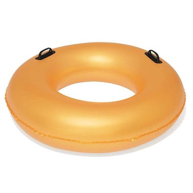 Bestway Schwimmreifen Gold 91cm Schwimmring Schwimmhilfe Badering zwei Griffe
