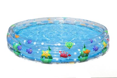 Bestway Planschbecken Meerestiefe Pool 480L 183 x 33cm Schwimmbecken Kinderpool