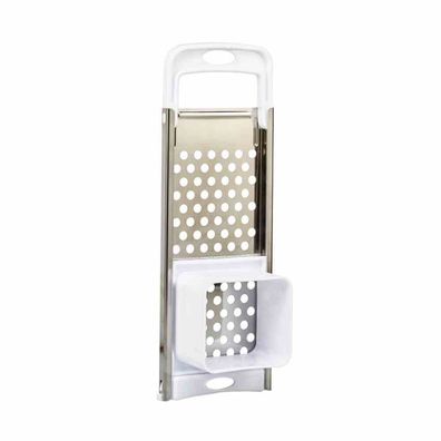 Spätzlehobel "Knöpfle+" silber/weiß Edelstahl/ABS-Kunststoff