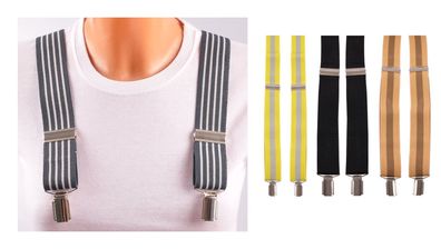 Herrenhosenträger X-Form Clips Hosenträger Hosenhalter 120cm Stabil