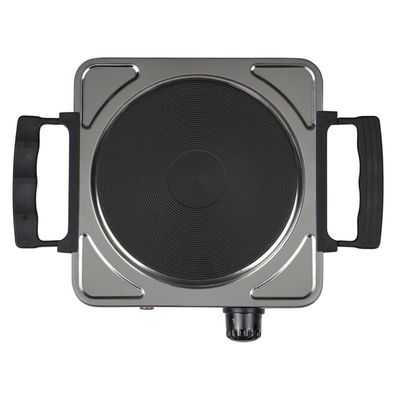 Grafner Edelstahl Kochplatte mit klappbaren Griffen, 1000 Watt, 1 Massekochfeld