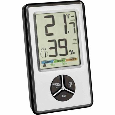 Thermo-Hygrometer digital silber