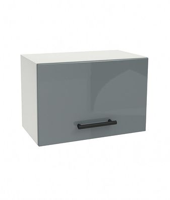 Hängeschrank für Dunstabzugshaube 50cm SOFT CLOSE Küchenschrank Grau Hochglanz