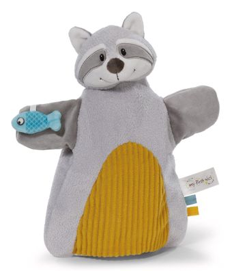 Schmusetuch Handpuppe Waschbär 2in1, NICI, Babyspielzeug, 61858