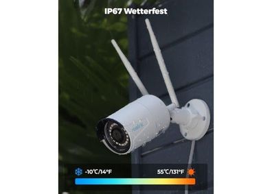 Reolink 5MP WLAN Außenkamera, KI-Erkennung, Nachtsicht, IP67, RLC-510WA