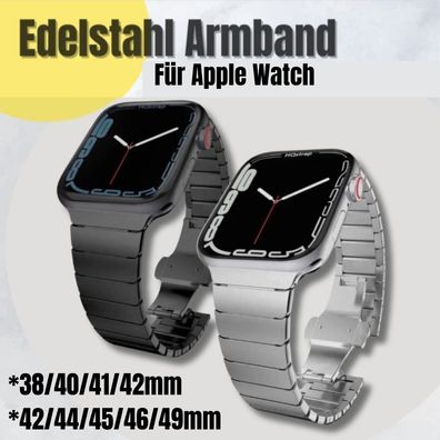 Für Apple Watch SE Ultra Series 11 10 9 8 7 6 Edelstahl Armband 44/45/46/49mm