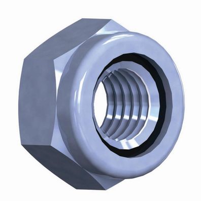 DIN 985 Sicherungsmutter, M 8, Stahl, verzinkt, blau passiviert
