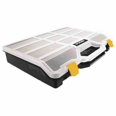 Sortimentskasten Größe M 378x290x61mm 21 Fächer Regale Lagerung Werkzeuge TOP
