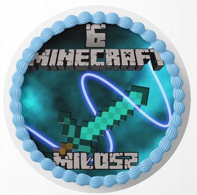 Pixel TNT Quadrat Essbar Zuckermasse Tortenbild Tortenaufleger + 4 Muffin p13