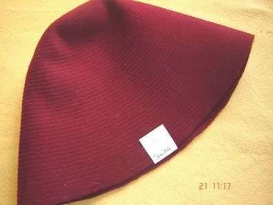 Hutstumpen Wolle gerillt Modistin Stumpen bordo 110gr Ü54cm Rd 84 cm Stu 744