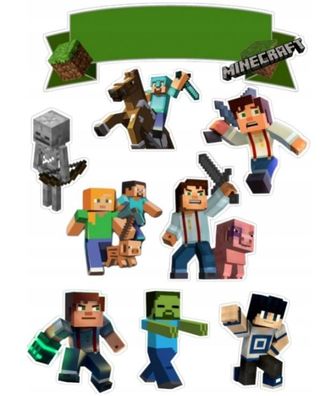 Pixel TNT Quadrat Essbar Tortenaufleger Torte Geburstag Zuckermasse + NAME p12